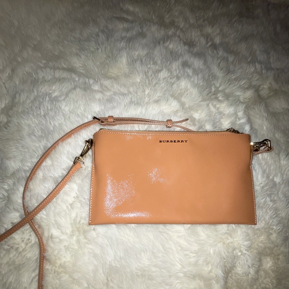 Patent Peach Burberry Crossbody